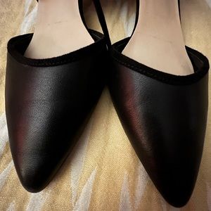 Black Silhouette Lace Up Pumps